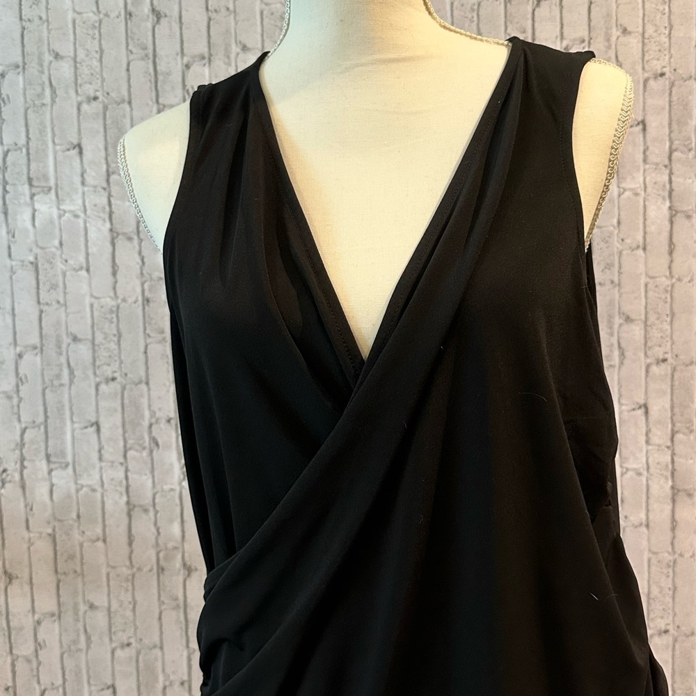 Studio Knit Surplice Ruched Wrap Tank